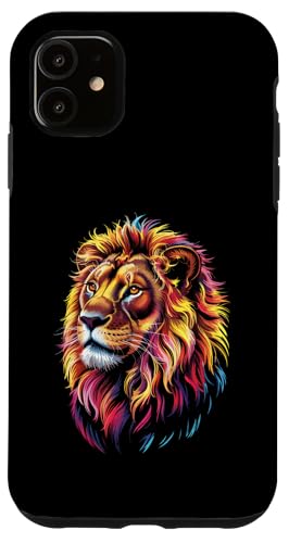 Löwe, Tierliebhaber, bunt, Tierwelt, Zoo-Tag, Herren, Damen, Kinder Hülle für iPhone 11 Löwe, Tierliebhaber, bunt, Tierwelt, Zoo-Tag, Herren, Damen, Kinder Hülle für iPhone 11 von LionAxis1