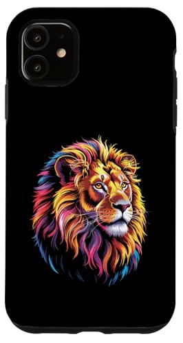 Löwe, Tierliebhaber, bunt, Tierwelt, Zoo-Tag, Herren, Damen, Kinder Hülle für iPhone 11 Löwe, Tierliebhaber, bunt, Tierwelt, Zoo-Tag, Herren, Damen, Kinder Hülle für iPhone 11 von LionAxis1