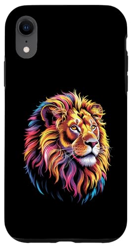 Löwe, Tierliebhaber, bunt, Tierwelt, Zoo-Tag, Herren, Damen, Kinder Hülle für iPhone XR Löwe, Tierliebhaber, bunt, Tierwelt, Zoo-Tag, Herren, Damen, Kinder Hülle für iPhone XR von LionAxis1