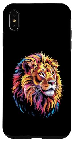 Löwe, Tierliebhaber, bunt, Tierwelt, Zoo-Tag, Herren, Damen, Kinder Hülle für iPhone XS Max Löwe, Tierliebhaber, bunt, Tierwelt, Zoo-Tag, Herren, Damen, Kinder Hülle für iPhone XS Max von LionAxis1