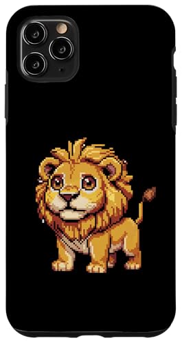 Löwe Pixel Art Retro Spiele Gamer Jungen Mädchen Kinder Hülle für iPhone 11 Pro Max von LionAxis1