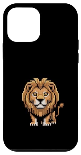 Löwe Zoo Tierliebhaber Pixel 8 Bit Jungen Mädchen Kinder Hülle für iPhone 12 mini von LionAxis1
