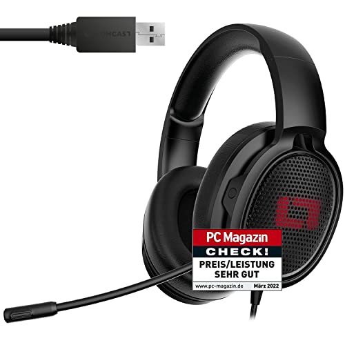 Lioncast® LX40 Gaming Headset mit Mikrofon [RGB LOGOBELEUCHTUNG]- Gaming Kopfhörer für Playstation 5 PS5/PS4/PC -Kabel USB - Gamer Headset 50-mm-High-Performance Neodym-Treiber - 7.1 Surround Sound von Lioncast
