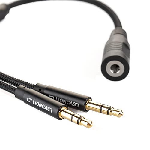 Lioncast Headset Mikrofon Y-Adapter, 20cm 3.5mm Klinke Kabel, Schwarz, für PC, Indoor, Adapter, Kabel Lioncast Headset Mikrofon Y-Adapter, 20cm 3.5mm Klinke Kabel, Schwarz, für PC, Indoor, Adapter, Kabel von Lioncast