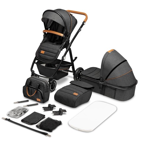 Lionelo Kinderwagen Amber 2 in 1 Grey Graphite von Lionelo
