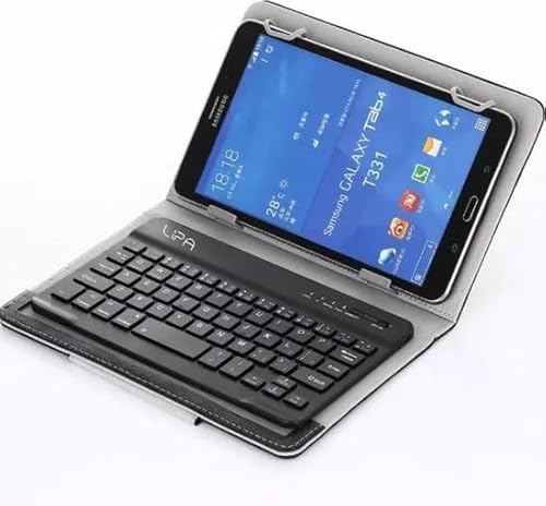 Lipa Bluetooth-Tastatur für 10-Zoll-Tablets mit Hülle - Kabellose Tastatur Tablet - Bluetooth Tastatur - Universal - Für alle Tablets - 10 bis 11 Zoll - Abnehmbare Tastatur von Lipa