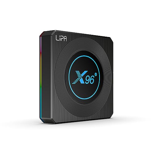 Lipa X96 X4 TV-Box 4/64 GB Android 11 — Mediaplayer mit Kodi, Netflix und Playstore- 6K- und 4K-Decover/Apps über Playstore und Internet/Wifi und Ethernet/Dolby Sound/mit Kodi, Netflix, Disney+ und mehr/Dualband-Wifi/Bluetooth von Lipa