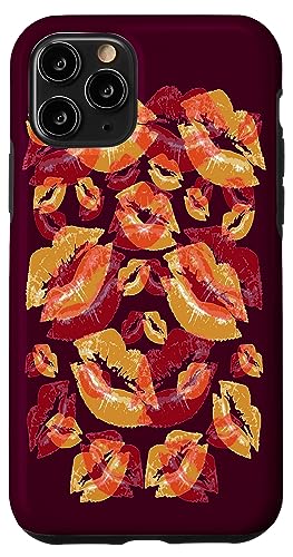 Cover Me In Lipstick Kisses roter und satter gelber Lippenstift Hülle für iPhone 11 Pro Cover Me In Lipstick Kisses roter und satter gelber Lippenstift Hülle für iPhone 11 Pro von Lipstick Kisses Tees And KissMark Gifts by taiche