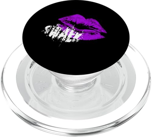 Gothic SWALK Lippenstift Kiss mit Herzmotiv, lila PopSockets PopGrip für MagSafe Gothic SWALK Lippenstift Kiss mit Herzmotiv, lila PopSockets PopGrip für MagSafe von Lipstick Kisses Tees And KissMark Gifts by taiche