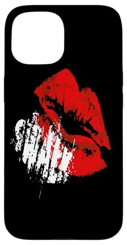 Gothic SWALK Sweetheart Roter Lippenstift Kiss Hülle für iPhone 15 Gothic SWALK Sweetheart Roter Lippenstift Kiss Hülle für iPhone 15 von Lipstick Kisses Tees And KissMark Gifts by taiche
