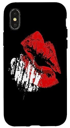 Gothic SWALK Sweetheart Roter Lippenstift Kiss Hülle für iPhone X/XS Gothic SWALK Sweetheart Roter Lippenstift Kiss Hülle für iPhone X/XS von Lipstick Kisses Tees And KissMark Gifts by taiche