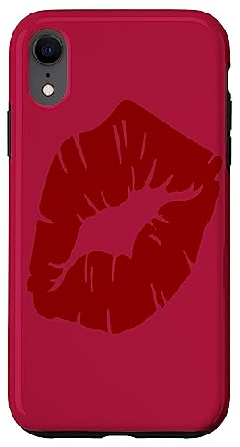 Schöner leistungsstarker roter Lippenstift Kiss Isolated Hülle für iPhone XR Schöner leistungsstarker roter Lippenstift Kiss Isolated Hülle für iPhone XR von Lipstick Kisses Tees And KissMark Gifts by taiche