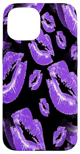 Two Kisses kollidierte, üppige lila Lippen Muster Hülle für iPhone 15 Two Kisses kollidierte, üppige lila Lippen Muster Hülle für iPhone 15 von Lipstick Kisses Tees And KissMark Gifts by taiche