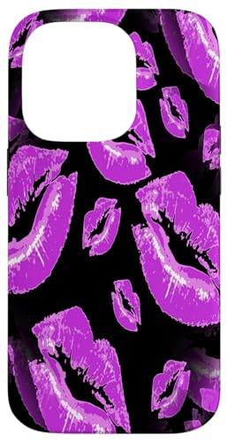 Two Kisses kollidierte, verspielte rosa Lippen Muster Hülle für iPhone 14 Pro Two Kisses kollidierte, verspielte rosa Lippen Muster Hülle für iPhone 14 Pro von Lipstick Kisses Tees And KissMark Gifts by taiche