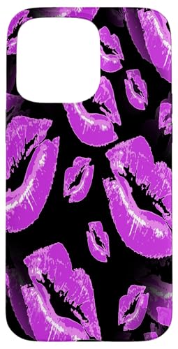 Two Kisses kollidierte, verspielte rosa Lippen Muster Hülle für iPhone 15 Pro Max Two Kisses kollidierte, verspielte rosa Lippen Muster Hülle für iPhone 15 Pro Max von Lipstick Kisses Tees And KissMark Gifts by taiche