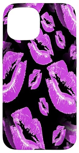 Two Kisses kollidierte, verspielte rosa Lippen Muster Hülle für iPhone 15 Two Kisses kollidierte, verspielte rosa Lippen Muster Hülle für iPhone 15 von Lipstick Kisses Tees And KissMark Gifts by taiche