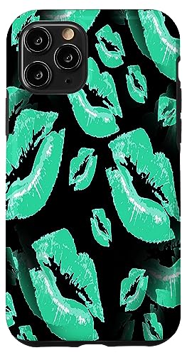 Zärtliches Aqua-Lippenmuster von Two Kisses Collided Lip Hülle für iPhone 11 Pro Zärtliches Aqua-Lippenmuster von Two Kisses Collided Lip Hülle für iPhone 11 Pro von Lipstick Kisses Tees And KissMark Gifts by taiche