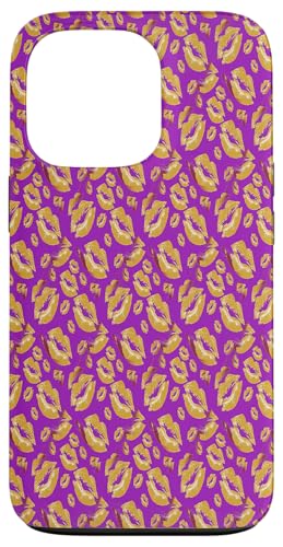 Zwei Küsse kollidierte, gelbe Lippen Muster Hülle für iPhone 13 Pro Zwei Küsse kollidierte, gelbe Lippen Muster Hülle für iPhone 13 Pro von Lipstick Kisses Tees And KissMark Gifts by taiche