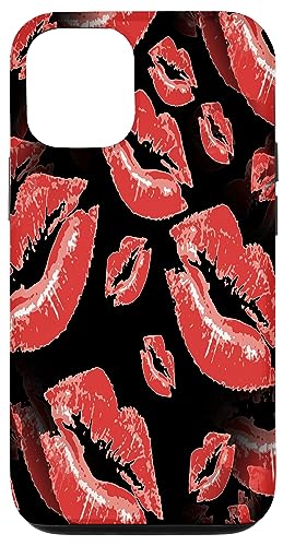 Zwei Küsse kollidierte, rote Lippen Muster Hülle für iPhone 12/12 Pro Zwei Küsse kollidierte, rote Lippen Muster Hülle für iPhone 12/12 Pro von Lipstick Kisses Tees And KissMark Gifts by taiche