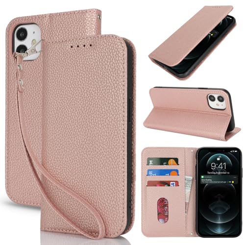 Lipvina Handyhülle für iPhone 12/12 Pro.Premium PU-Leder Handyhülle mit Kartenfach,Standfunktion,RFID-Schutz.Klapphülle und Handytasche aus lederhülle,kompatibel für das iPhone 12/12 Pro,Rose Gold Lipvina Handyhülle für iPhone 12/12 Pro.Premium PU-Leder Handyhülle mit Kartenfach,Standfunktion,RFID-Schutz.Klapphülle und Handytasche aus lederhülle,kompatibel für das iPhone 12/12 Pro,Rose Gold von Lipvina