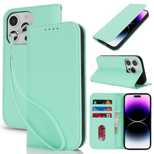 Lipvina Handyhülle für iPhone 14 Pro Max.Premium PU-Leder Handyhülle mit Kartenfach,Standfunktion,RFID-Schutz.Klapphülle und Handytasche aus lederhülle,kompatibel für das iPhone 14 Pro Max,Grün. Lipvina Handyhülle für iPhone 14 Pro Max.Premium PU-Leder Handyhülle mit Kartenfach,Standfunktion,RFID-Schutz.Klapphülle und Handytasche aus lederhülle,kompatibel für das iPhone 14 Pro Max,Grün. von Lipvina