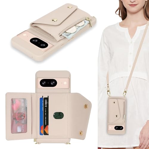 Lipvina Hülle für Google Pixel 8 Hülle mit Band Kartenhalter handyhülle Hülle für Google Pixel 8 mit Reißverschluss Band Ring Ständer Case für Frauen - weiß Lipvina Hülle für Google Pixel 8 Hülle mit Band Kartenhalter handyhülle Hülle für Google Pixel 8 mit Reißverschluss Band Ring Ständer Case für Frauen - weiß von Lipvina