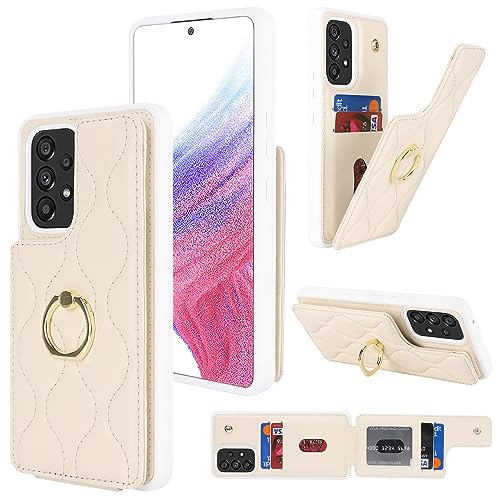 Lipvina for Samsung Galaxy A53 Hülle - Klapphülle aus PU-Leder mit Schnappverschlüsse, Standfunktion und Kartenfach. Perfekter Schutz für Dein Samsung Galaxy A53 - Weiß Lipvina for Samsung Galaxy A53 Hülle - Klapphülle aus PU-Leder mit Schnappverschlüsse, Standfunktion und Kartenfach. Perfekter Schutz für Dein Samsung Galaxy A53 - Weiß von Lipvina