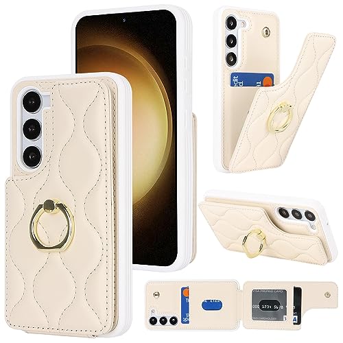 Lipvina for Samsung Galaxy S23 Hülle - Klapphülle aus PU-Leder mit Schnappverschlüsse, Standfunktion und Kartenfach. Perfekter Schutz für Dein Samsung Galaxy S23 - Weiß Lipvina for Samsung Galaxy S23 Hülle - Klapphülle aus PU-Leder mit Schnappverschlüsse, Standfunktion und Kartenfach. Perfekter Schutz für Dein Samsung Galaxy S23 - Weiß von Lipvina