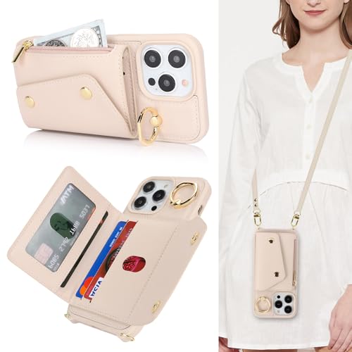 Lipvina Hülle für iPhone 13 Pro Max/12 Pro Max Hülle mit Band Kartenhalter handyhülle Hülle für iPhone 13 Pro Max/12 Pro Max mit Reißverschluss Band Ring Ständer Case für Frauen - weiß Lipvina Hülle für iPhone 13 Pro Max/12 Pro Max Hülle mit Band Kartenhalter handyhülle Hülle für iPhone 13 Pro Max/12 Pro Max mit Reißverschluss Band Ring Ständer Case für Frauen - weiß von Lipvina