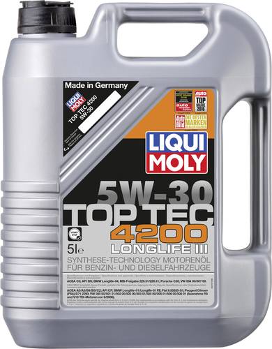 Liqui Moly 5W-30 TOP TEC 4200 3707 Motoröl 5l Liqui Moly 5W-30 TOP TEC 4200 3707 Motoröl 5l von Liqui Moly
