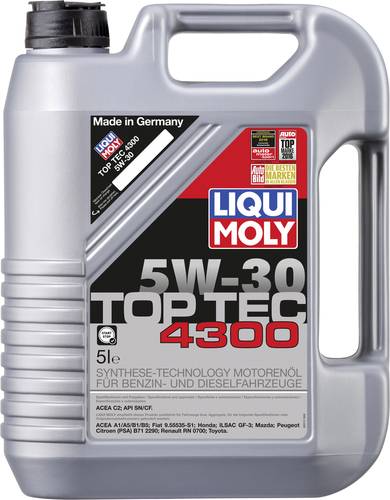 Liqui Moly 5W-30 TOP TEC 4300 3741 Motoröl 5l von Liqui Moly
