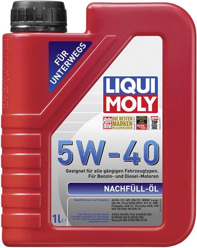 Liqui Moly 5W-40 Nachfüll-Öl 1305 1l Liqui Moly 5W-40 Nachfüll-Öl 1305 1l von Liqui Moly