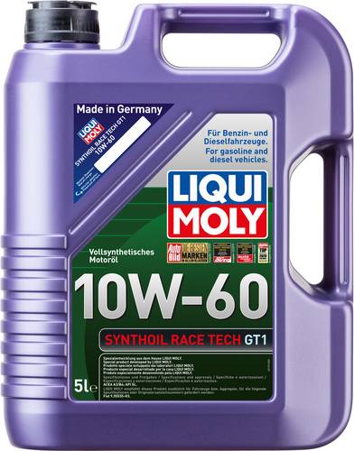 Liqui Moly SYNTHOIL RACE TECH GT1 10W-60 1391 Leichtlaufmotoröl 5l von Liqui Moly