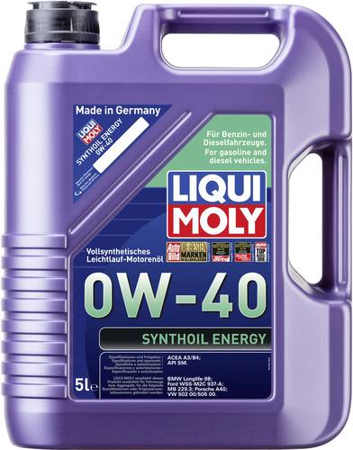 Liqui Moly Synthoil Energy 0W-40 1361 Leichtlaufmotoröl 5l Liqui Moly Synthoil Energy 0W-40 1361 Leichtlaufmotoröl 5l von Liqui Moly