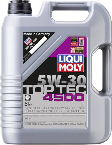Liqui Moly TOP TEC 4500 5W-30 3729 Leichtlaufmotoröl 5l Liqui Moly TOP TEC 4500 5W-30 3729 Leichtlaufmotoröl 5l von Liqui Moly