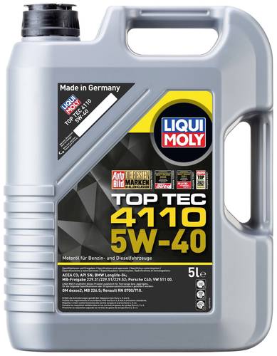 Liqui Moly Top Tec 4110 5W-40 21479 Leichtlaufmotoröl 5l Liqui Moly Top Tec 4110 5W-40 21479 Leichtlaufmotoröl 5l von Liqui Moly