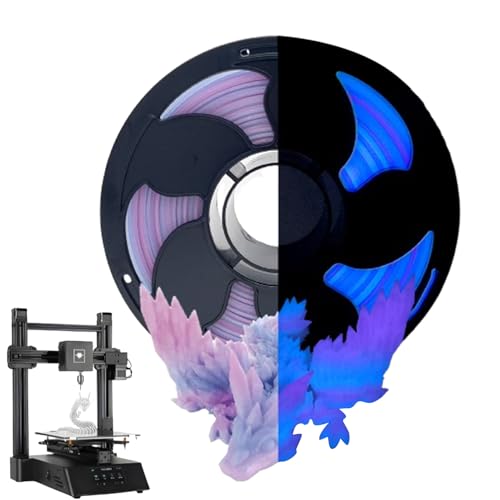 ​​Im Dunkeln leuchtendes Farbverlaufsfilament auf Spulen - Leucht-Druckerfilament – GLOW 3D-Druckfilament, Standardzubehör für Ender-3-Drucker, für Bastler von Liqzirtu
