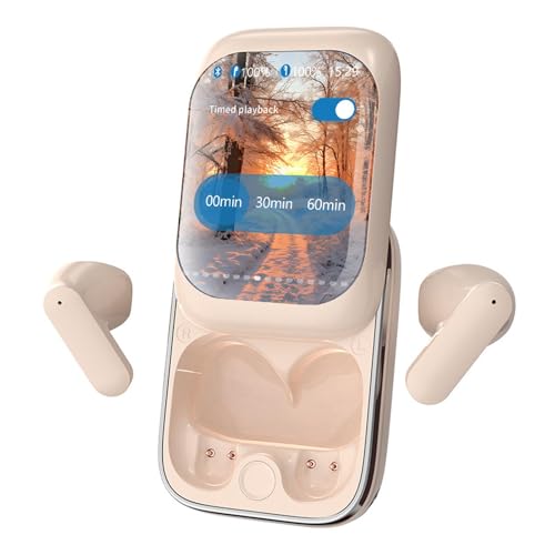 Kabellose Kopfhörer – Kopfhörer mit Touchscreen, tiefer Bass, kabellose Kopfhörer mit intelligentem Geräusch, mit immersivem Klang und ergonomischer Passform, ideal für Sitzungen Kabellose Kopfhörer – Kopfhörer mit Touchscreen, tiefer Bass, kabellose Kopfhörer mit intelligentem Geräusch, mit immersivem Klang und ergonomischer Passform, ideal für Sitzungen von Liqzirtu