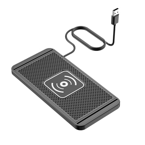 Kabelloses Autoladegerät – 15 W schnelles kabelloses Ladegerät, kabellose Autoladestation | Rutschfestes kabelloses Ladepad, schmale Autotelefonmatte für Auto, Fahrzeuge, Zuhause, Büro, Reisen Kabelloses Autoladegerät – 15 W schnelles kabelloses Ladegerät, kabellose Autoladestation | Rutschfestes kabelloses Ladepad, schmale Autotelefonmatte für Auto, Fahrzeuge, Zuhause, Büro, Reisen von Liqzirtu