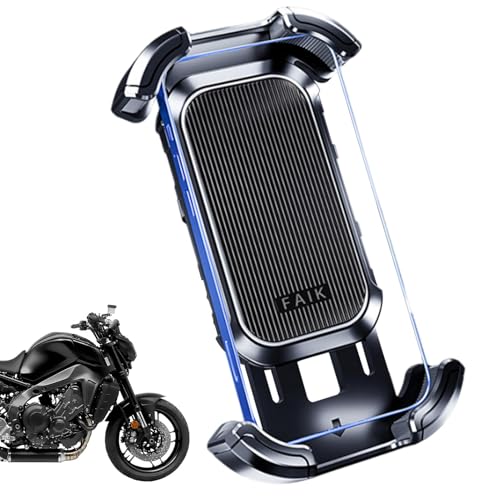 Handyhalterung für Motorrad-Lenker, Anti-Shake-ATV-Handyhalterung, Roller-Navigationsklemme für SUVs, Wohnmobile, Motorrad, Outdoor-Fahren von Liqzirtu