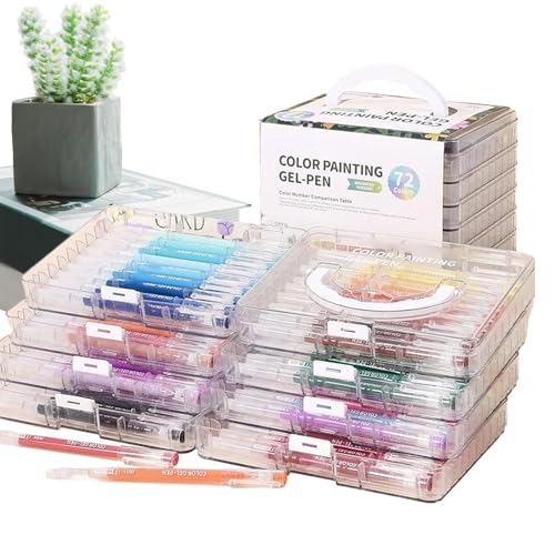 Marker zum Zeichnen - Farbige Gelstifte – Weich schreibendes Farbset mit großem Fassungsvermögen und Etui zum Zeichnen, Skizzieren, für Scrapbooks, Journaling und Projekte. Marker zum Zeichnen - Farbige Gelstifte – Weich schreibendes Farbset mit großem Fassungsvermögen und Etui zum Zeichnen, Skizzieren, für Scrapbooks, Journaling und Projekte. von Liqzirtu