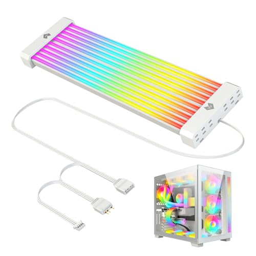 RGB 24 -Pin -Motherboardkabel - Leuchtstreifen für GPU, 24 -Pin -Motherboard -Verlängerungskabel, Argb Motherboard -Versorgung, 5 V mit diffusen weichen Silikonrohr RGB -PSU -Kabeln LED -Streifen ARGB von Liqzirtu