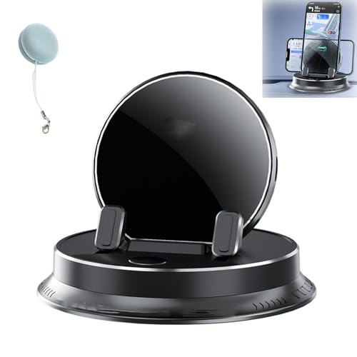 Lircofi Deloyye Handy Halterung, Multifunktionaler Handyhalter Armaturenbrett, Handyhalterung Auto 360 Drehbar, Adjustable Non-Slip Silikon Car Phone Holder (Schwarz) von Lircofi