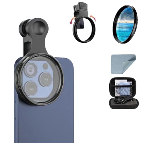 Polarisationskamera Objektiv Für Smartphones, 52mm Clip-0n Tragbares Telefonobjektiv Filter with Clip, Cpl Filter Handy, Polarisationsfilter Handy (Passend Für Alle Modelle) (1PC) von Lircofi