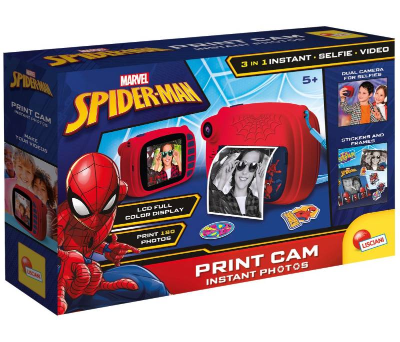 Lisciani Marvel Spiderman Print Cam Sofortbildkamera Kinderkamera von Lisciani