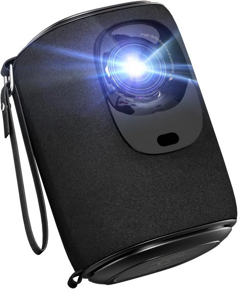 Lisowod Auto Trapezkorrektur Elektrischer Fokus WiFi Bluetooth1080P Full HD Portabler Projektor (3840 x 2160 px, Mini Beamer 20000L Heimkino Beamer Tragbare Projektor) von Lisowod