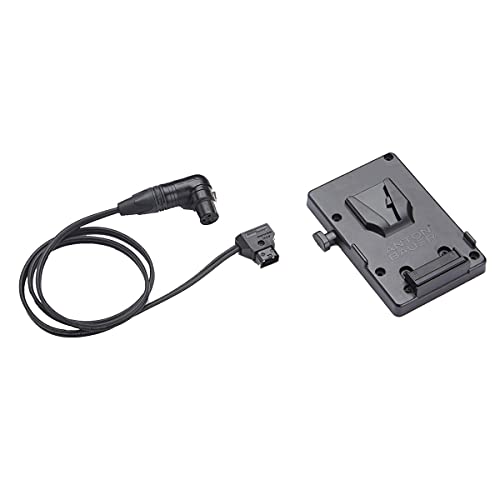 Litepanels Astra A/B V-Mount Batterie Bracket mit P-Tap auf 3-Polig XLR Kable schwarz von Litepanels