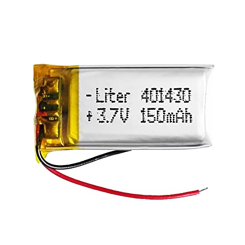 Akku 401430 LiPo 3.7V 150mAh 0.555Wh 1S 5C Liter Energy Battery Lithium Polymer Batterien Schutzplatine für Elektronik Wiederaufladbar - Nicht geeignet für Funksteuerung 32x14x4mm (150mAh|401430) von Liter energy battery