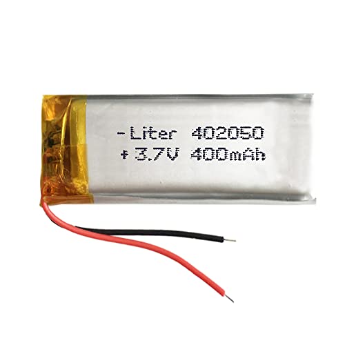 Akku 402050 LiPo 3.7V 400mAh 1.48Wh 1S 5C Liter Energy Battery para Electrónica Recargable teléfono portátil vídeo smartwatch reloj GPS - No Apta para Radio Control 52x20x4mm (400mAh|402050) von Liter energy battery