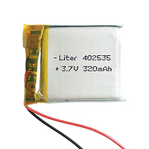 Akku 402535 LiPo 3.7V 320mAh 1.184Wh 1S 5C Liter Energy Battery Lithium Polymer Batterien Schutzplatine für Elektronik Wiederaufladbar - Nicht geeignet für Funksteuerung 37x25x4mm (320mAh|402535) von Liter energy battery